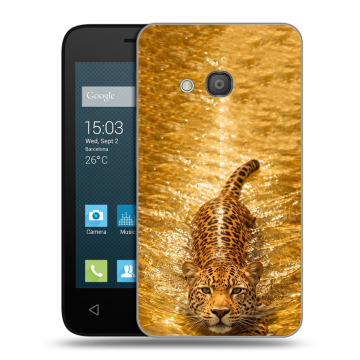 Пластиковый чехол на Alcatel One Touch Pixi 4 (4) с принтом женский