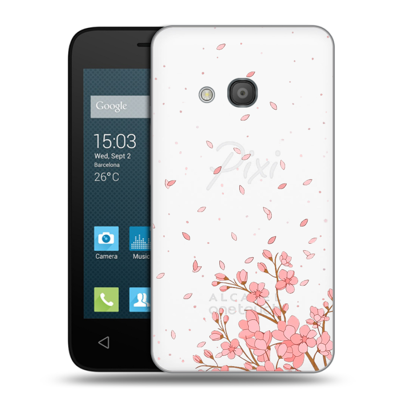 Пластиковый чехол на Alcatel One Touch Pixi 4 (4) с принтом Ветка сакуры Пластиковый чехол на Alcatel One Touch Pixi 4 (4) с принтом Ветка сакуры