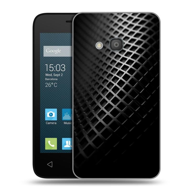 Пластиковый чехол на Alcatel One Touch Pixi 4 (4) с принтом Текстура металла Пластиковый чехол на Alcatel One Touch Pixi 4 (4) с принтом Текстура металла