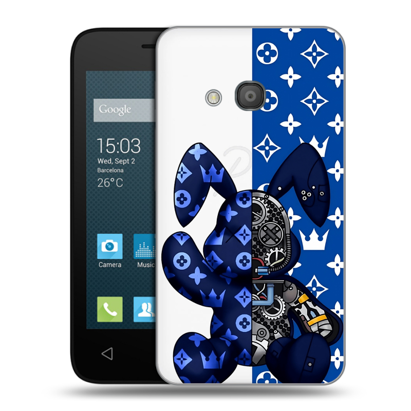 Пластиковый чехол на Alcatel One Touch Pixi 4 (4) с принтом Луи робот Пластиковый чехол на Alcatel One Touch Pixi 4 (4) с принтом Луи робот