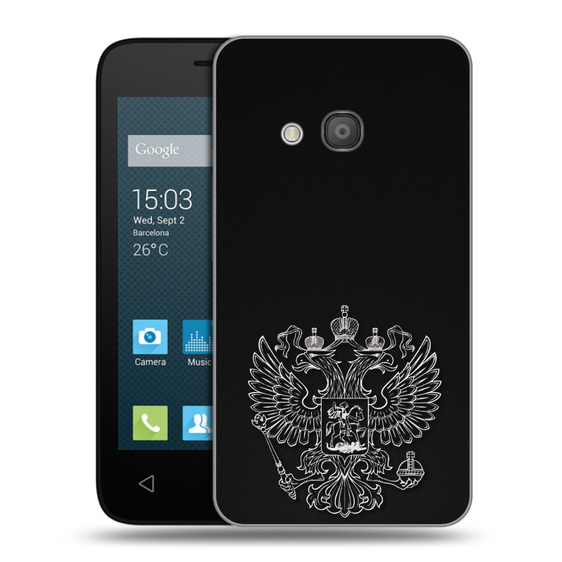 Пластиковый чехол на Alcatel One Touch Pixi 4 (4) с принтом Герб России Пластиковый чехол на Alcatel One Touch Pixi 4 (4) с принтом Герб России