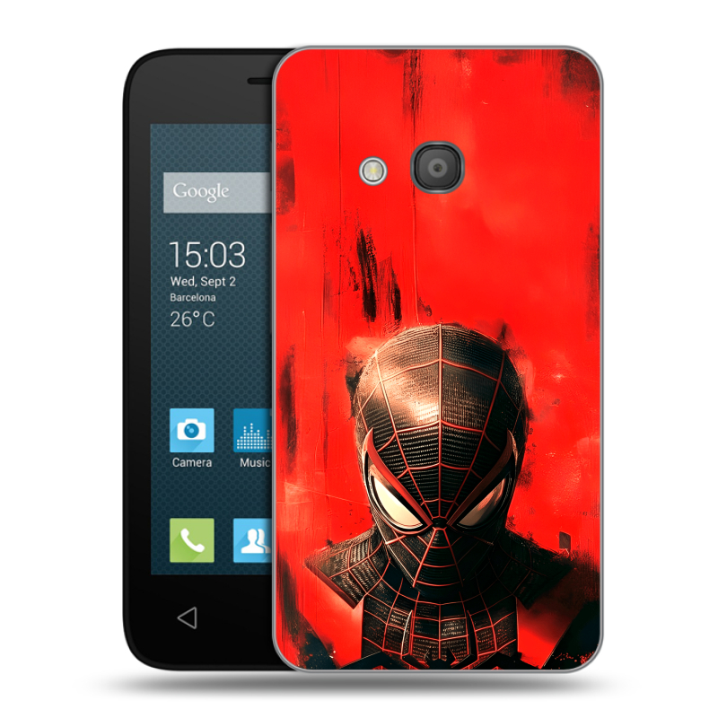 Пластиковый чехол на Alcatel One Touch Pixi 4 (4) с принтом человек паук spiderman Пластиковый чехол на Alcatel One Touch Pixi 4 (4) с принтом человек паук spiderman