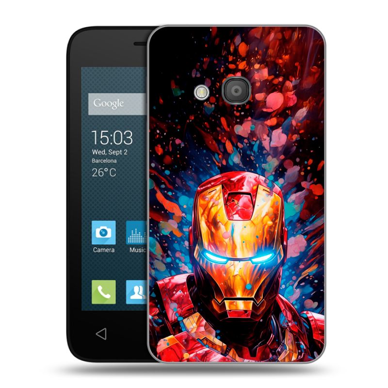 Пластиковый чехол на Alcatel One Touch Pixi 4 (4) с принтом Железный человек Ironman Пластиковый чехол на Alcatel One Touch Pixi 4 (4) с принтом Железный человек Ironman