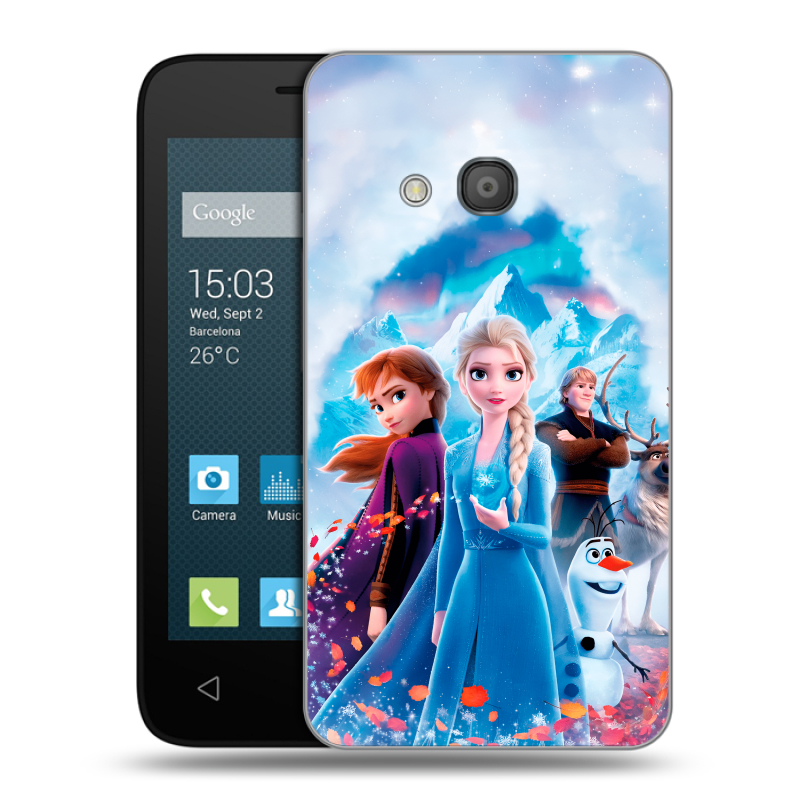Пластиковый чехол на Alcatel One Touch Pixi 4 (4) с принтом Холодное сердце Frozen Пластиковый чехол на Alcatel One Touch Pixi 4 (4) с принтом Холодное сердце Frozen