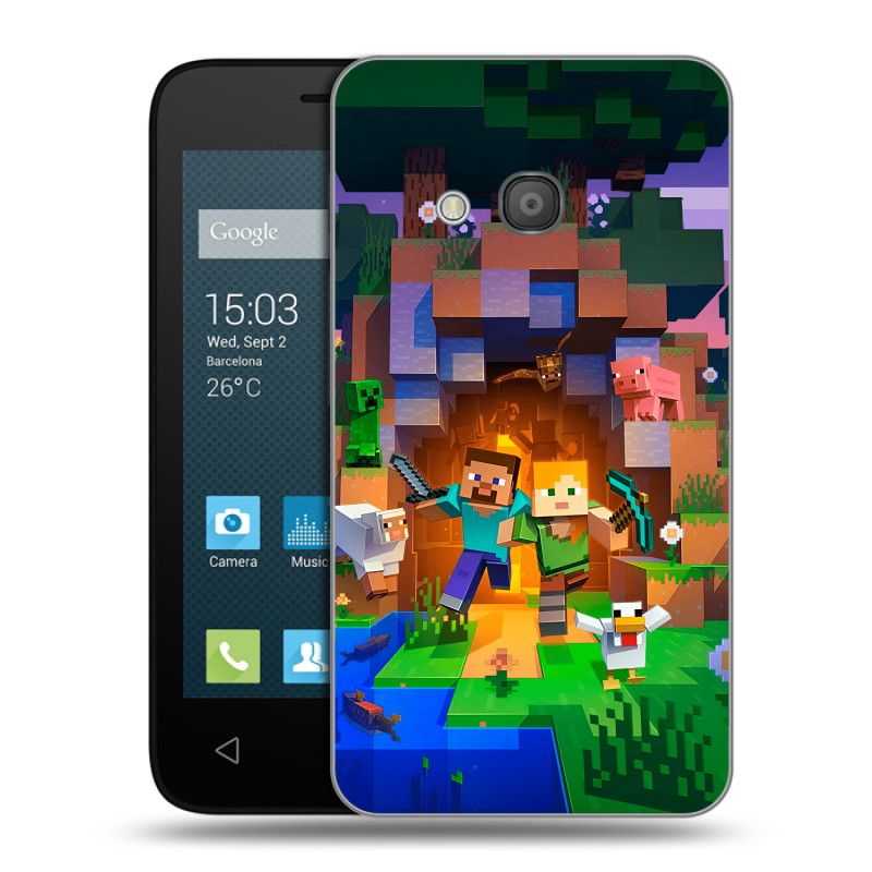 Пластиковый чехол на Alcatel One Touch Pixi 4 (4) с принтом Майнкрафт Minecraft Пластиковый чехол на Alcatel One Touch Pixi 4 (4) с принтом Майнкрафт Minecraft