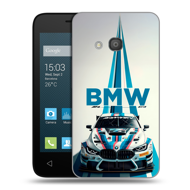 Пластиковый чехол на Alcatel One Touch Pixi 4 (4) с принтом БМВ BMW Пластиковый чехол на Alcatel One Touch Pixi 4 (4) с принтом БМВ BMW