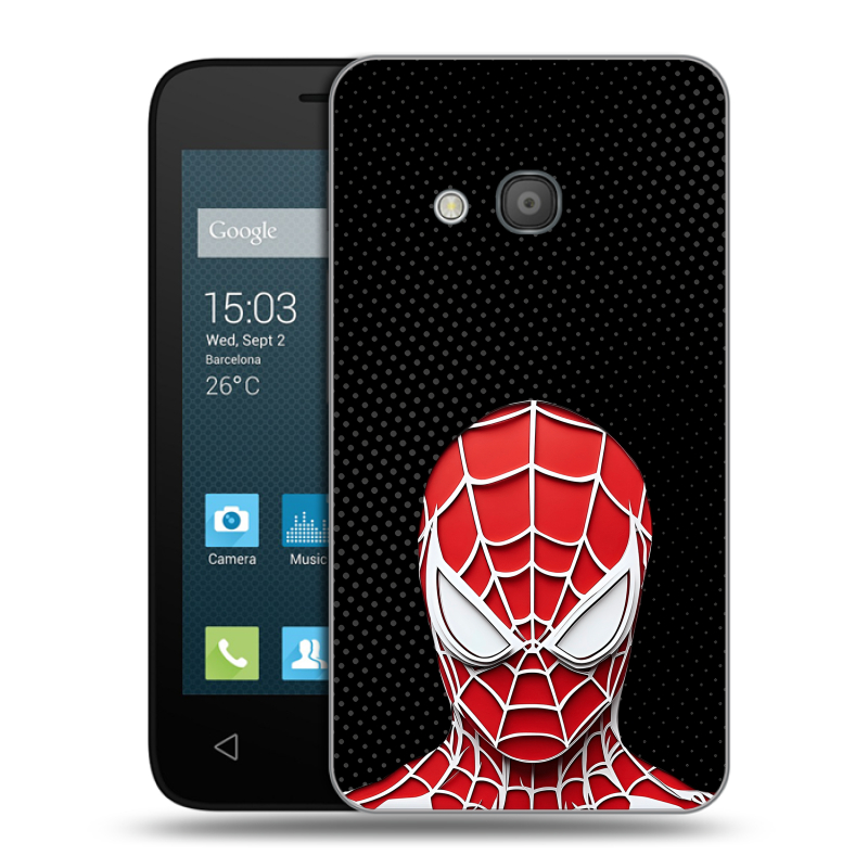 Пластиковый чехол на Alcatel One Touch Pixi 4 (4) с принтом человек паук spiderman Пластиковый чехол на Alcatel One Touch Pixi 4 (4) с принтом человек паук spiderman