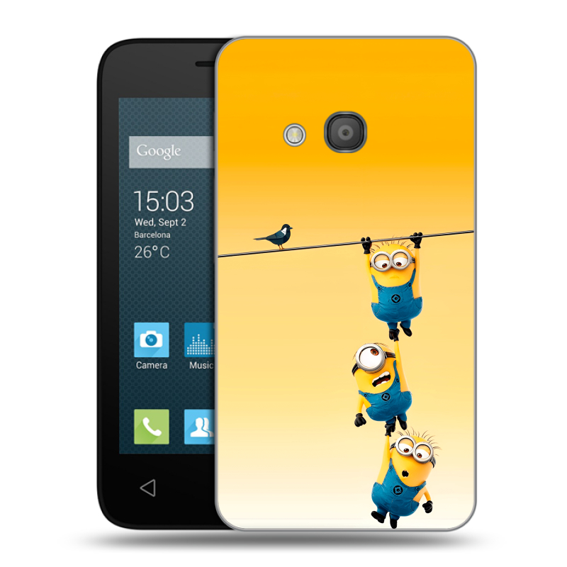 Пластиковый чехол на Alcatel One Touch Pixi 4 (4) с принтом Миньоны Пластиковый чехол на Alcatel One Touch Pixi 4 (4) с принтом Миньоны