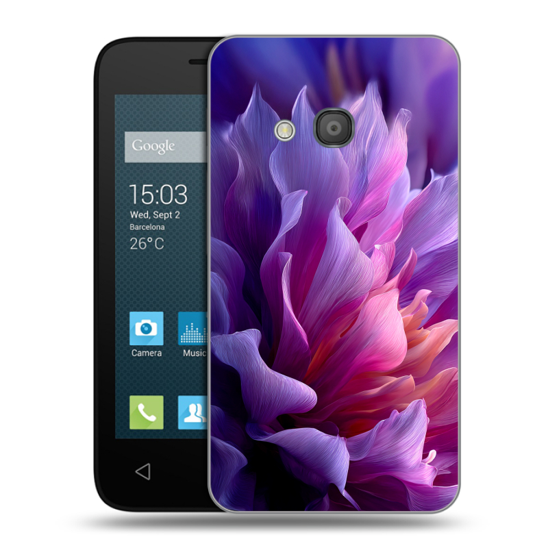 Пластиковый чехол на Alcatel One Touch Pixi 4 (4) с принтом женский цветы Пластиковый чехол на Alcatel One Touch Pixi 4 (4) с принтом женский цветы