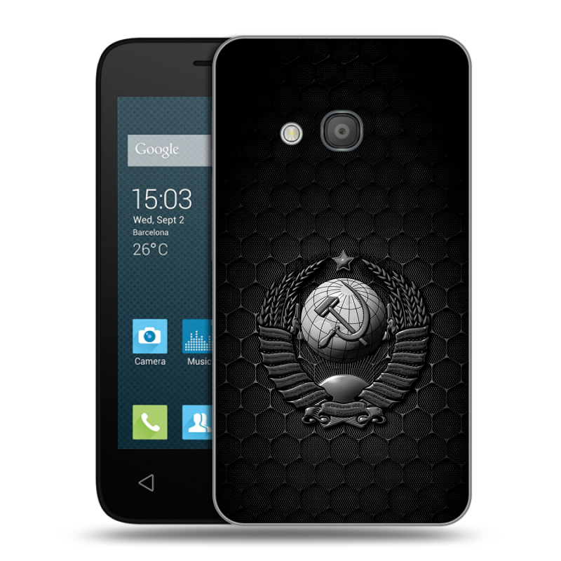 Пластиковый чехол на Alcatel One Touch Pixi 4 (4) с принтом Герб Флаг СССР Пластиковый чехол на Alcatel One Touch Pixi 4 (4) с принтом Герб Флаг СССР