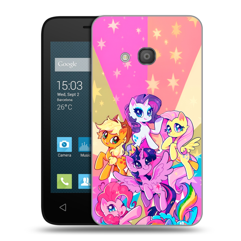 Пластиковый чехол на Alcatel One Touch Pixi 4 (4) с принтом My little pony Дружба чудо Пластиковый чехол на Alcatel One Touch Pixi 4 (4) с принтом My little pony Дружба чудо