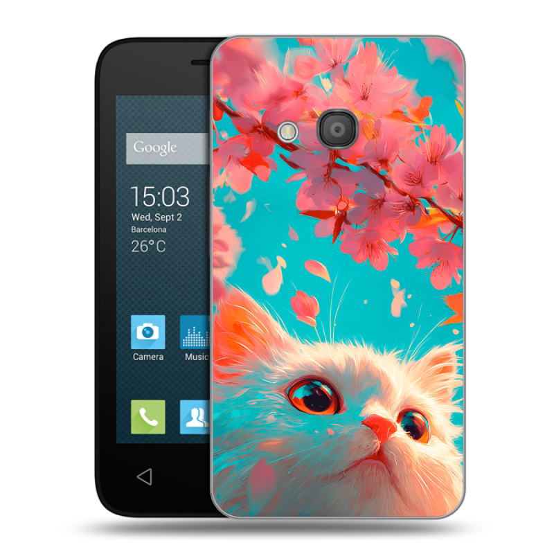 Пластиковый чехол на Alcatel One Touch Pixi 4 (4) с принтом Красивый кот Пластиковый чехол на Alcatel One Touch Pixi 4 (4) с принтом Красивый кот