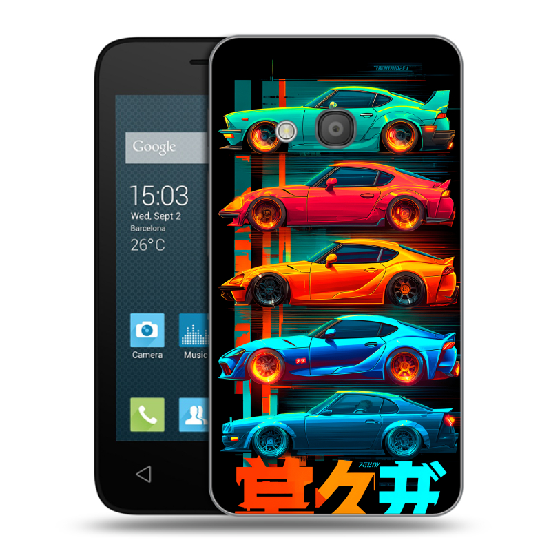 Пластиковый чехол на Alcatel One Touch Pixi 4 (4) с принтом машины тачки Пластиковый чехол на Alcatel One Touch Pixi 4 (4) с принтом машины тачки