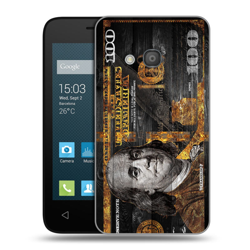Пластиковый чехол на Alcatel One Touch Pixi 4 (4) с принтом Доллар деньги Пластиковый чехол на Alcatel One Touch Pixi 4 (4) с принтом Доллар деньги