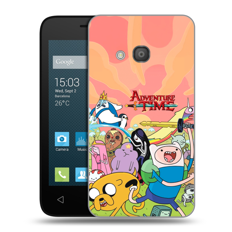 Пластиковый чехол на Alcatel One Touch Pixi 4 (4) с принтом Adventure time Время приключений Пластиковый чехол на Alcatel One Touch Pixi 4 (4) с принтом Adventure time Время приключений