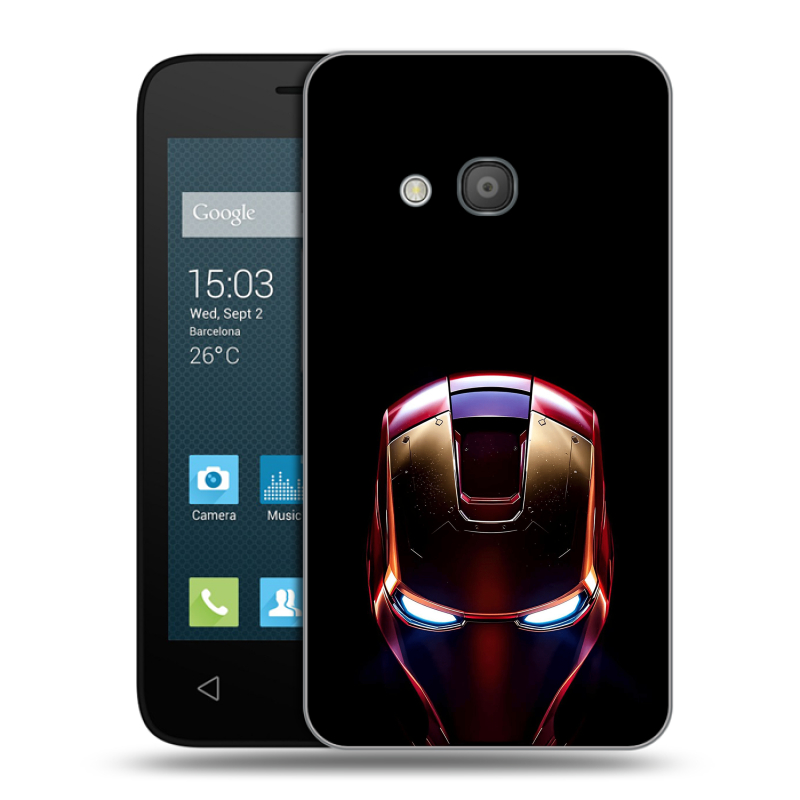 Пластиковый чехол на Alcatel One Touch Pixi 4 (4) с принтом IronMan Железный человек Пластиковый чехол на Alcatel One Touch Pixi 4 (4) с принтом IronMan Железный человек