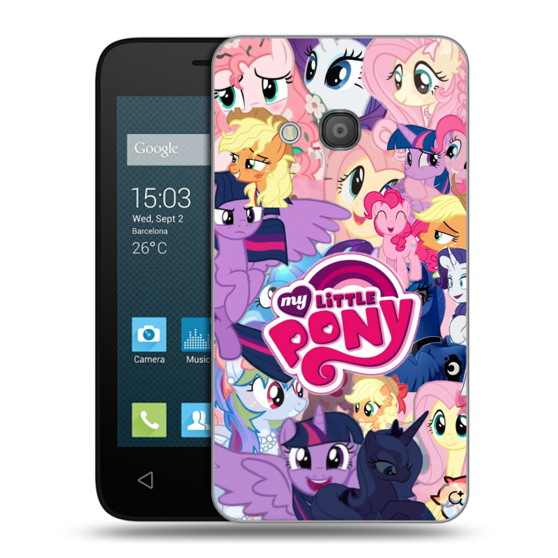 Пластиковый чехол на Alcatel One Touch Pixi 4 (4) с принтом My little pony Дружба чудо Пластиковый чехол на Alcatel One Touch Pixi 4 (4) с принтом My little pony Дружба чудо