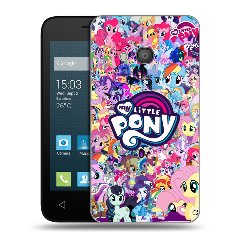 Пластиковый чехол на Alcatel One Touch Pixi 4 (4) с принтом My little pony Дружба чудо Пластиковый чехол на Alcatel One Touch Pixi 4 (4) с принтом My little pony Дружба чудо