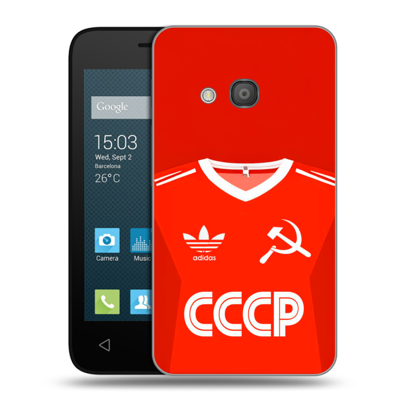 Пластиковый чехол на Alcatel One Touch Pixi 4 (4) с принтом Флаг Герб СССР Пластиковый чехол на Alcatel One Touch Pixi 4 (4) с принтом Флаг Герб СССР