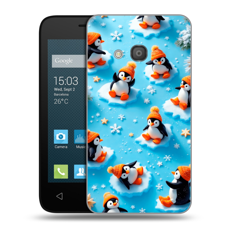Пластиковый чехол на Alcatel One Touch Pixi 4 (4) с принтом Новый год Пластиковый чехол на Alcatel One Touch Pixi 4 (4) с принтом Новый год