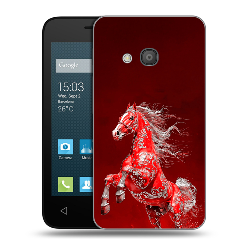 Пластиковый чехол на Alcatel One Touch Pixi 4 (4) с принтом Новый год Пластиковый чехол на Alcatel One Touch Pixi 4 (4) с принтом Новый год
