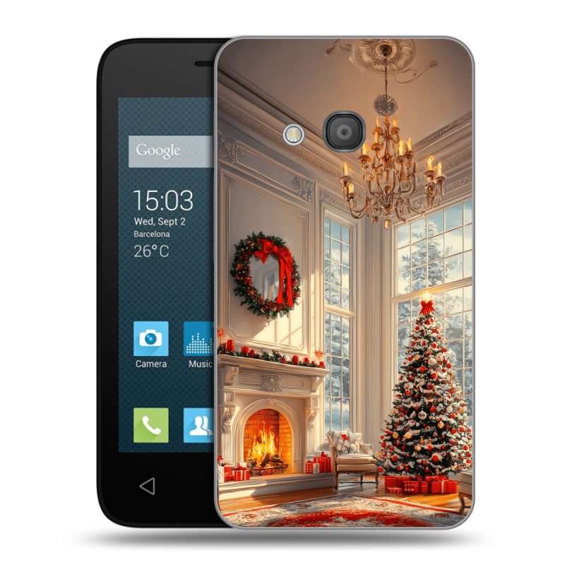 Пластиковый чехол на Alcatel One Touch Pixi 4 (4) с принтом Новый год Пластиковый чехол на Alcatel One Touch Pixi 4 (4) с принтом Новый год