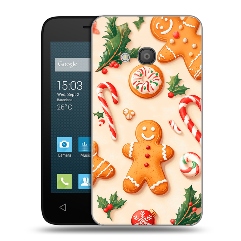 Пластиковый чехол на Alcatel One Touch Pixi 4 (4) с принтом Новый год Пластиковый чехол на Alcatel One Touch Pixi 4 (4) с принтом Новый год