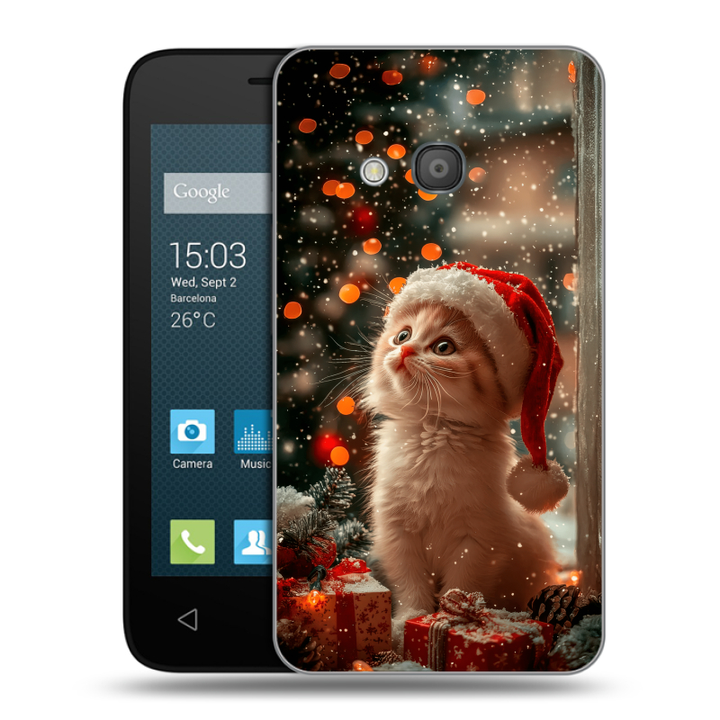 Пластиковый чехол на Alcatel One Touch Pixi 4 (4) с принтом Новый год Пластиковый чехол на Alcatel One Touch Pixi 4 (4) с принтом Новый год