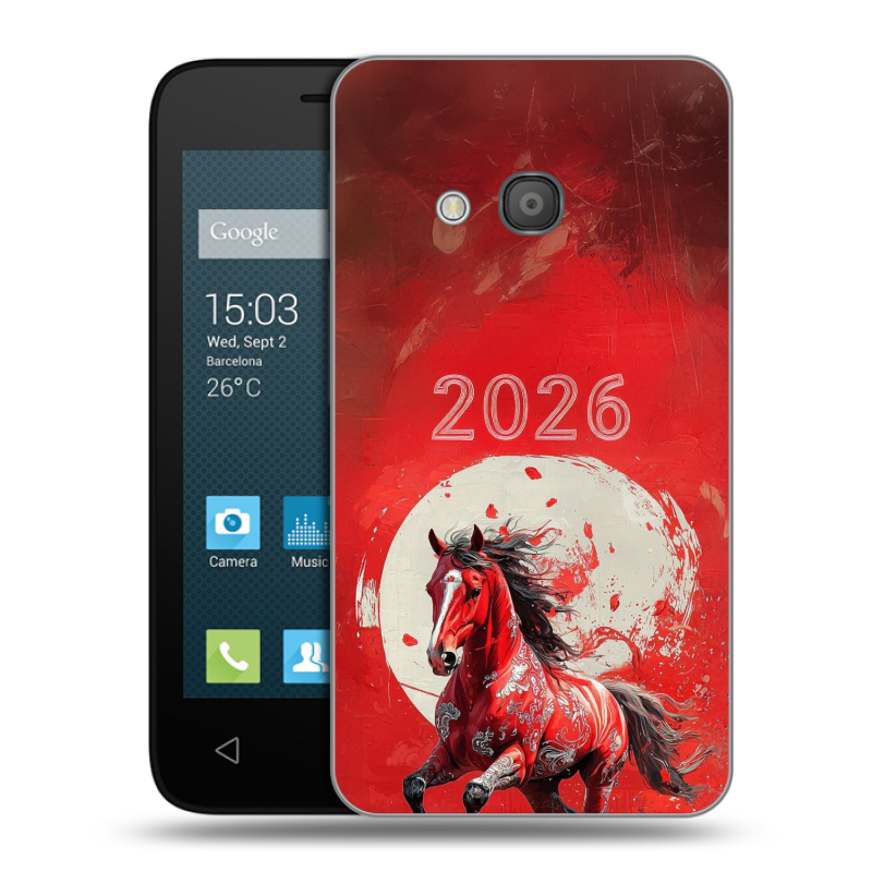 Пластиковый чехол на Alcatel One Touch Pixi 4 (4) с принтом Новый год Пластиковый чехол на Alcatel One Touch Pixi 4 (4) с принтом Новый год