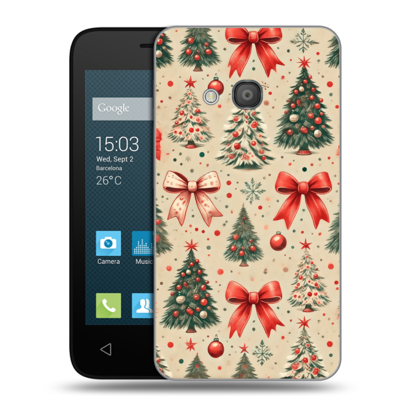 Пластиковый чехол на Alcatel One Touch Pixi 4 (4) с принтом Новый год Пластиковый чехол на Alcatel One Touch Pixi 4 (4) с принтом Новый год