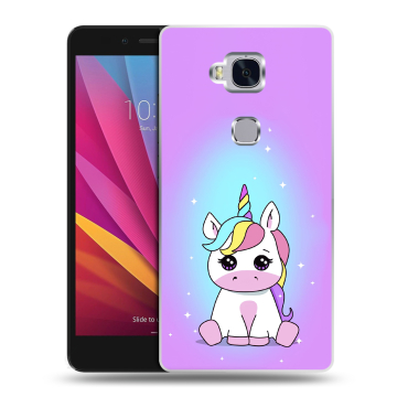 Силиконовый чехол на Huawei Honor 5X с принтом Единорог
