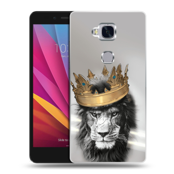 Силиконовый чехол на Huawei Honor 5X с принтом Лев с короной Силиконовый чехол на Huawei Honor 5X с принтом Лев с короной