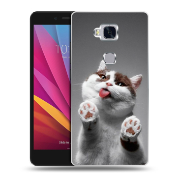 Силиконовый чехол на Huawei Honor 5X с принтом Коты