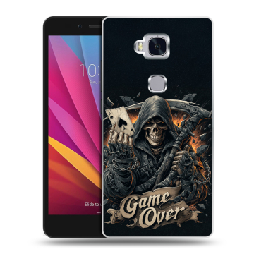 Силиконовый чехол на Huawei Honor 5X с принтом Скелет карты