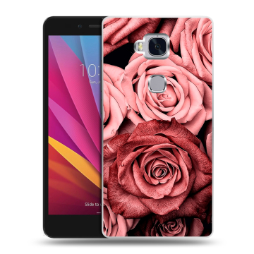 Силиконовый чехол на Huawei Honor 5X с принтом Цветы розы