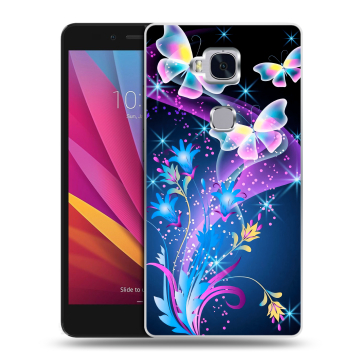 Силиконовый чехол на Huawei Honor 5X с принтом Бабочки