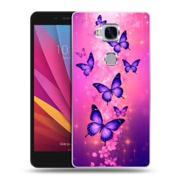Силиконовый чехол на Huawei Honor 5X с принтом Бабочки