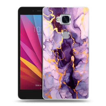 Силиконовый чехол на Huawei Honor 5X с принтом Мрамор