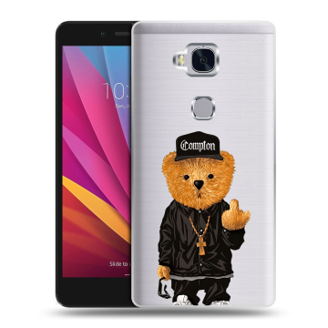 Силиконовый чехол на Huawei Honor 5X с принтом Мишка