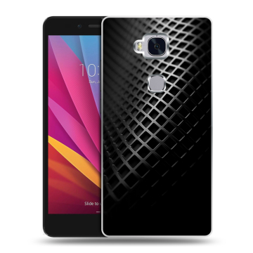 Силиконовый чехол на Huawei Honor 5X с принтом Текстура металла