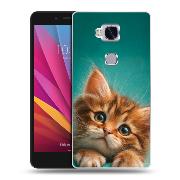Силиконовый чехол на Huawei Honor 5X с принтом котенок