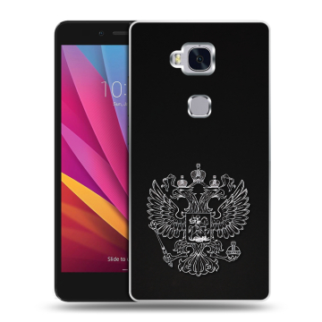 Силиконовый чехол на Huawei Honor 5X с принтом Герб России