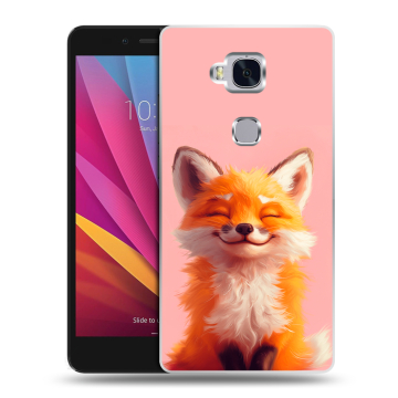 Силиконовый чехол на Huawei Honor 5X с принтом милая лиса