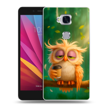 Силиконовый чехол на Huawei Honor 5X с принтом сова