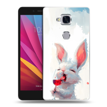 Силиконовый чехол на Huawei Honor 5X с принтом кролик зайчик