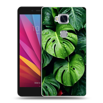 Силиконовый чехол на Huawei Honor 5X с принтом Листья