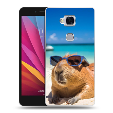Силиконовый чехол на Huawei Honor 5X с принтом Капибара