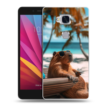 Силиконовый чехол на Huawei Honor 5X с принтом Капибара