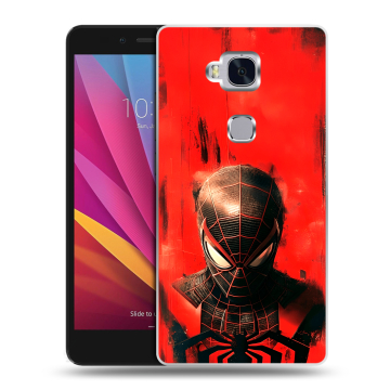 Силиконовый чехол на Huawei Honor 5X с принтом человек паук spiderman