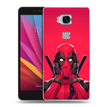 Силиконовый чехол на Huawei Honor 5X с принтом Дедпул Deadpool